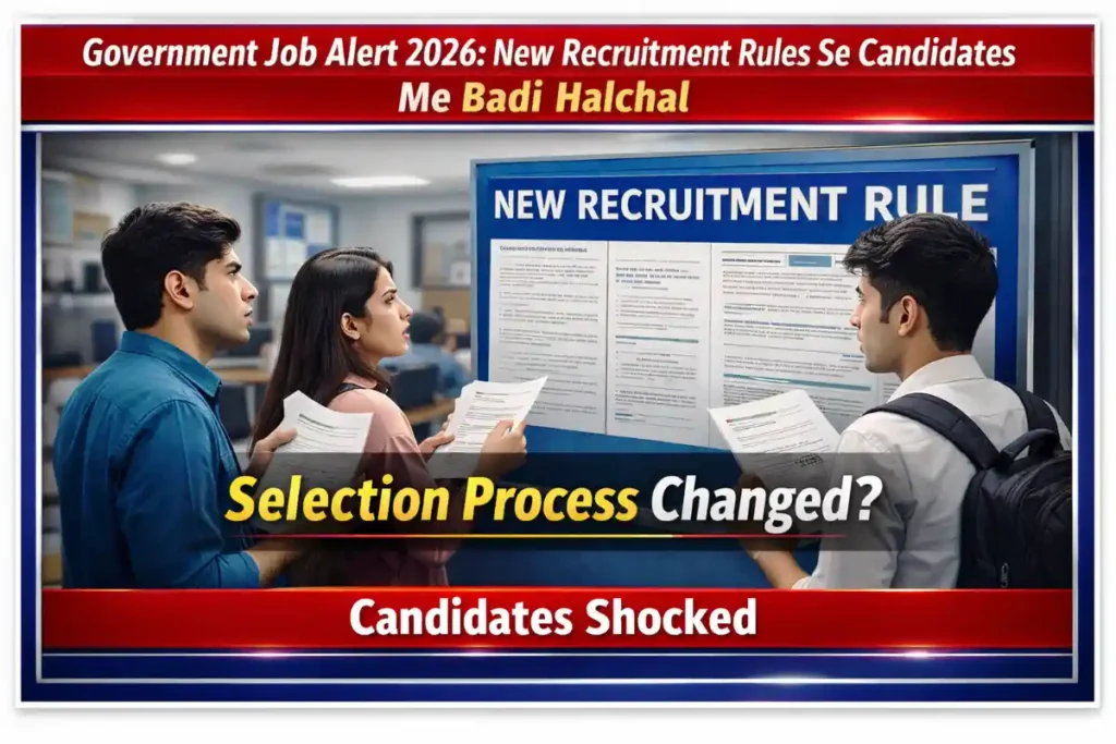 Government Job Alert 2026 New Recruitment Rules Se Candidates Me Badi Halchal