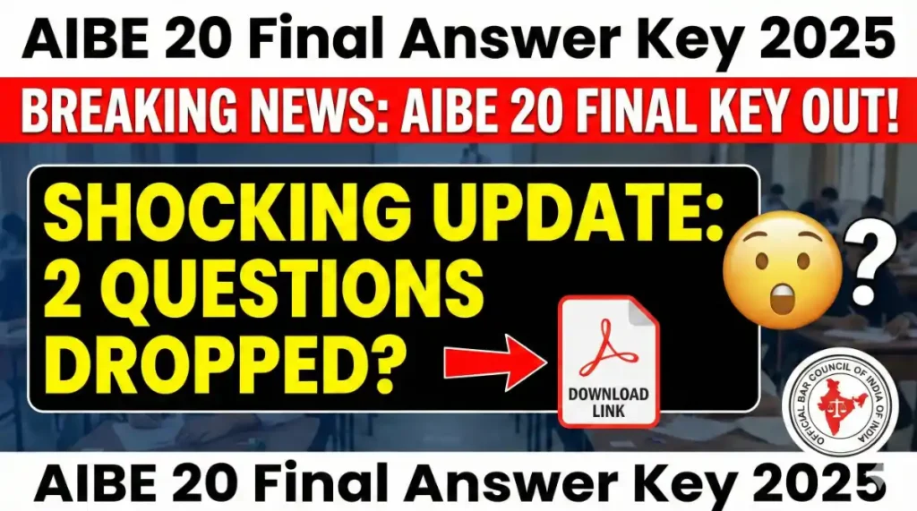 AIBE 20 Final Answer Key 2026