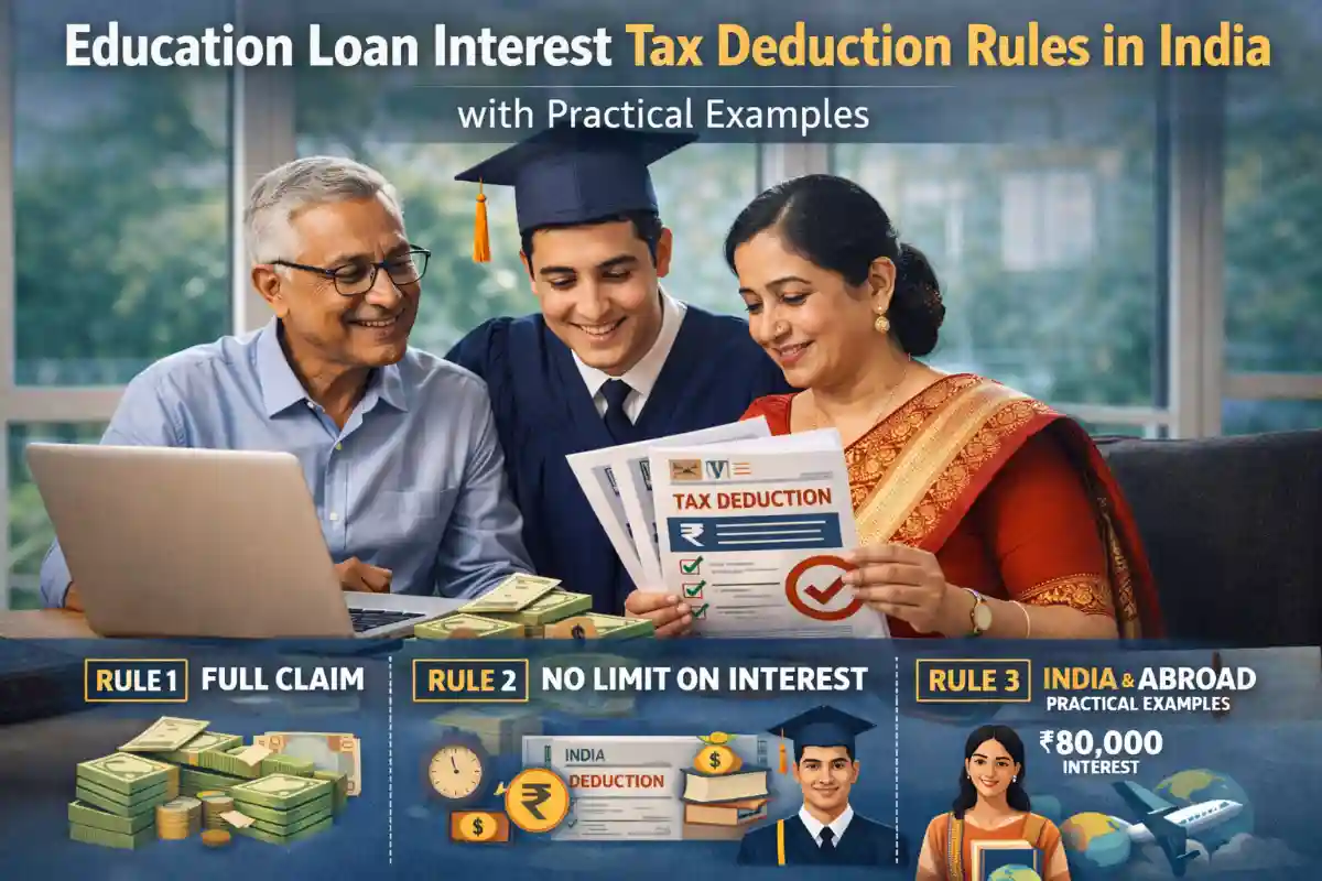 Education Loan Interest Tax Deduction Rules in India with Practical Examples